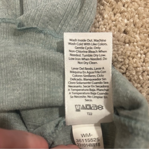 Wonder Nation Girl’s Teal Ribbed Top Sz. L-10/12 - Picture 7 of 8